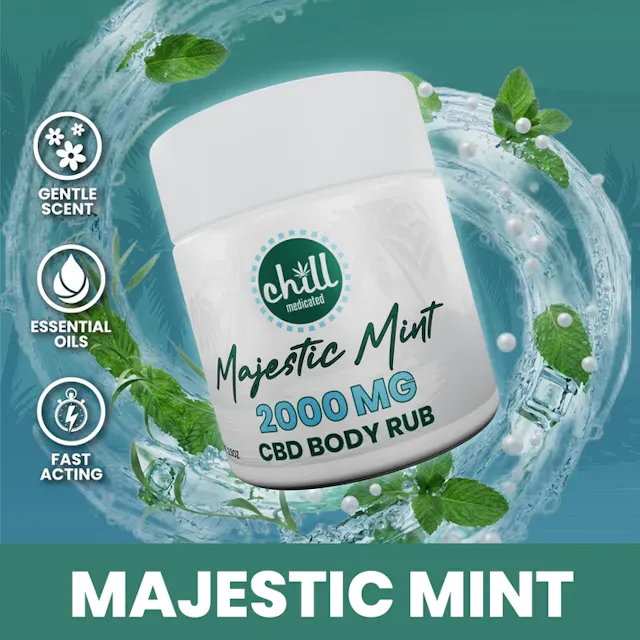 Chill Medicated Topical Lotion MAXX Majestic Mint 2000mg (hybrid, lotions, 0.28g)