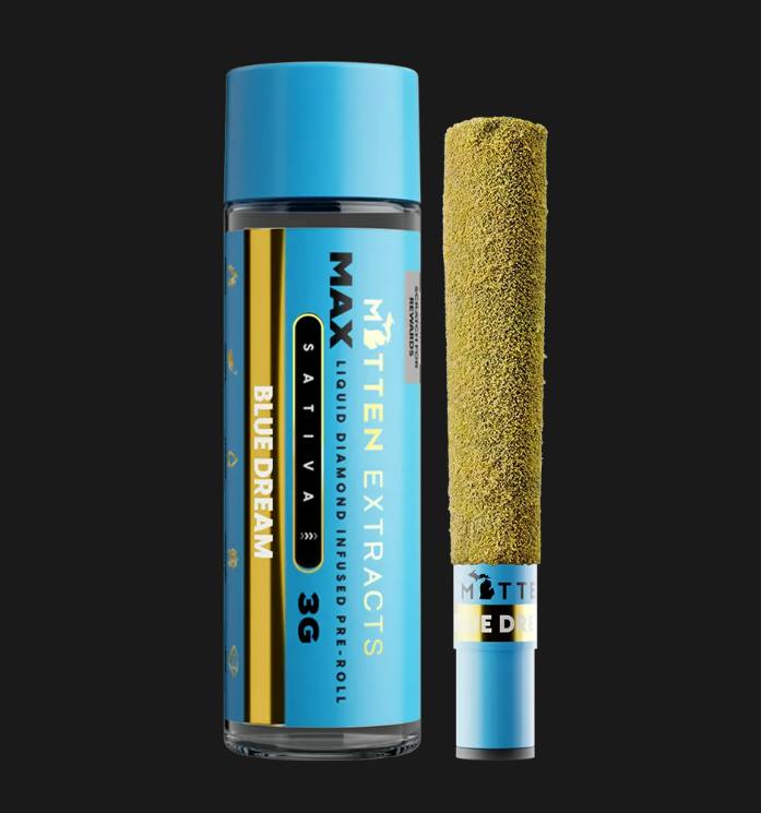 Blue Dream Infused Pre-Roll Sativa by Mitten Extracts – Pre-Rolls at Gatsby Cannabis