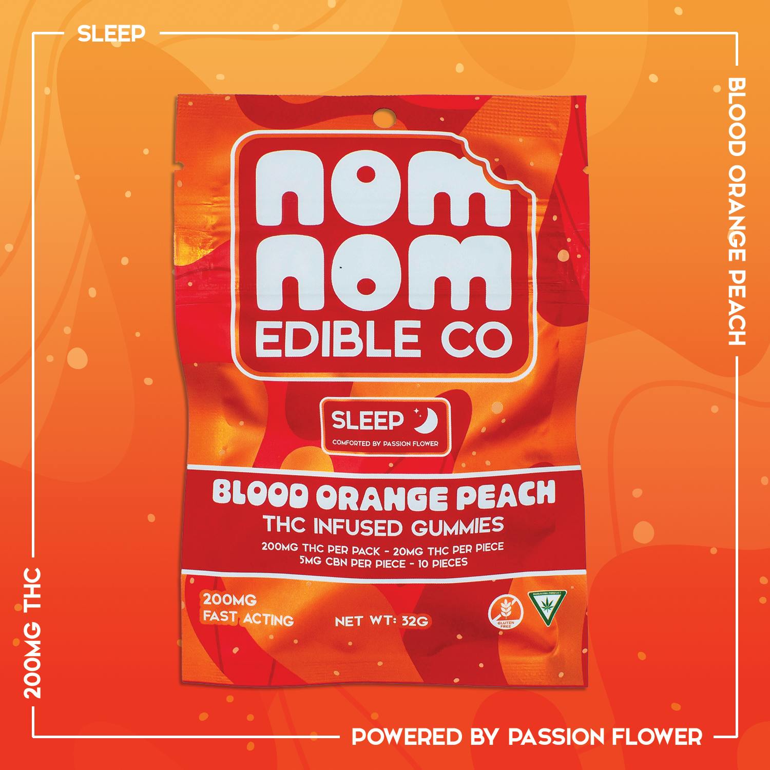 Nom Nom Edible Co. Nom Nom Edible Co | 200mg Gummies | Blood