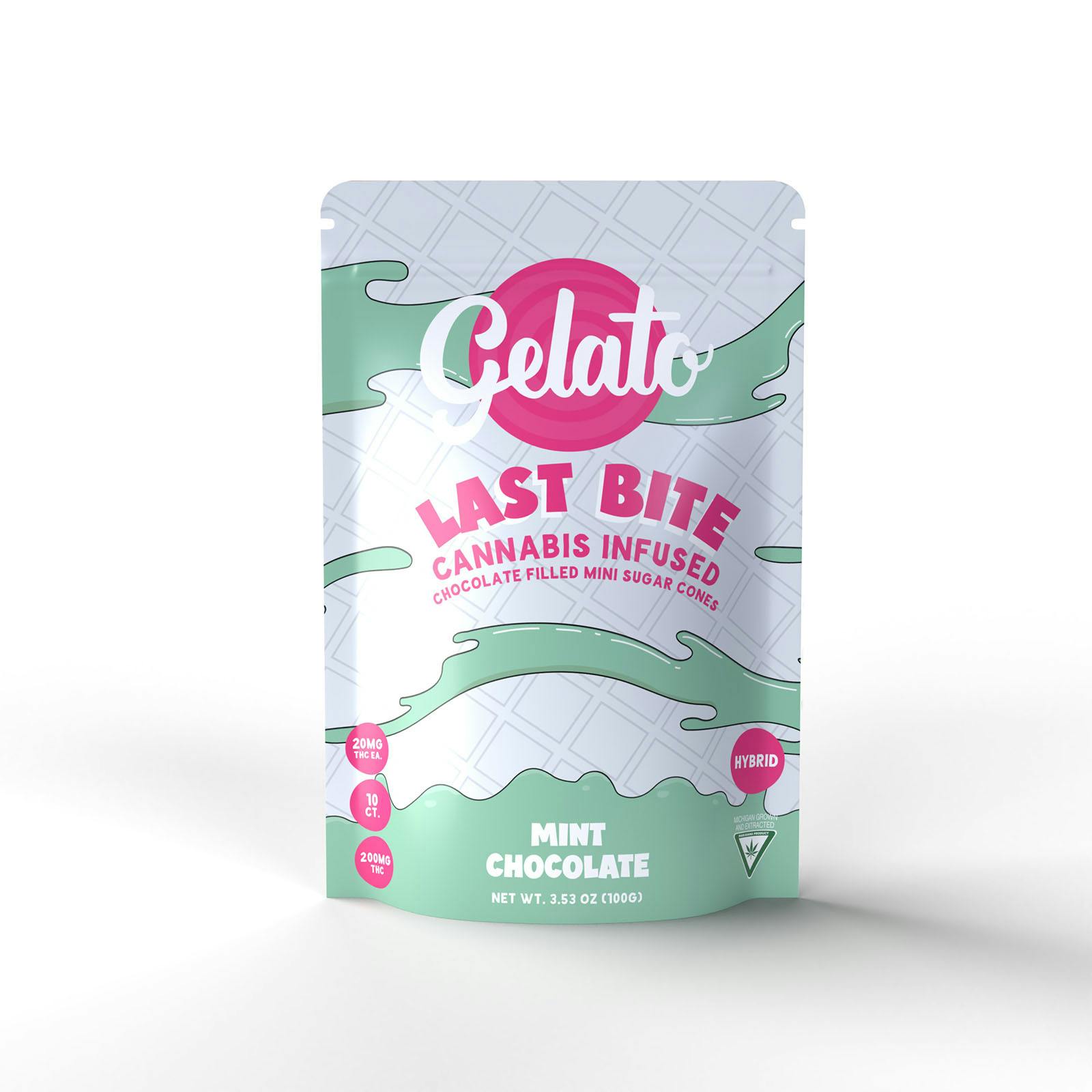Gelato Last Bite - Cannabis Infused Sugar Cones 200mg - Mint Chocolate Chip