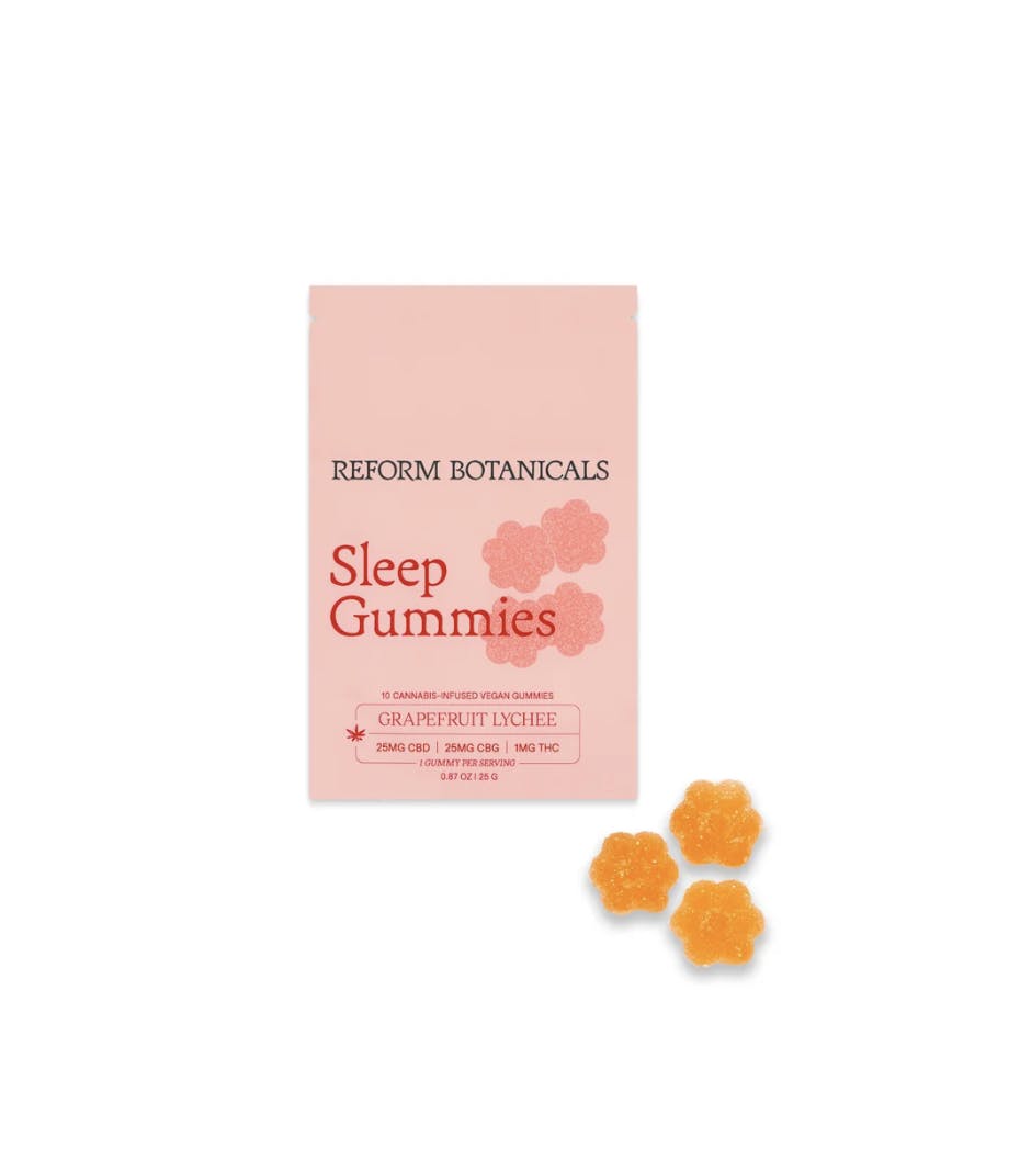 Reform Botanicals-Sleep Full Spectrum CBD + CBG Gummies, Grapefruit Lychee, 10 Count-1