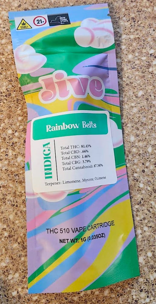 Rainbow Belts Vape Cartridge | Indica | Jive