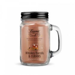 12oz Glass Mason Jar Candle - Whiskey Barrels & Cubans