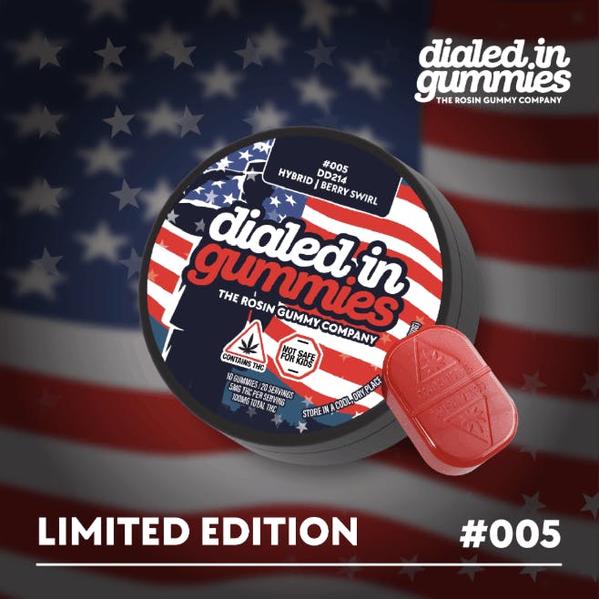 Product Berry Swirl x DD214 - Rosin Gummies - 100MG