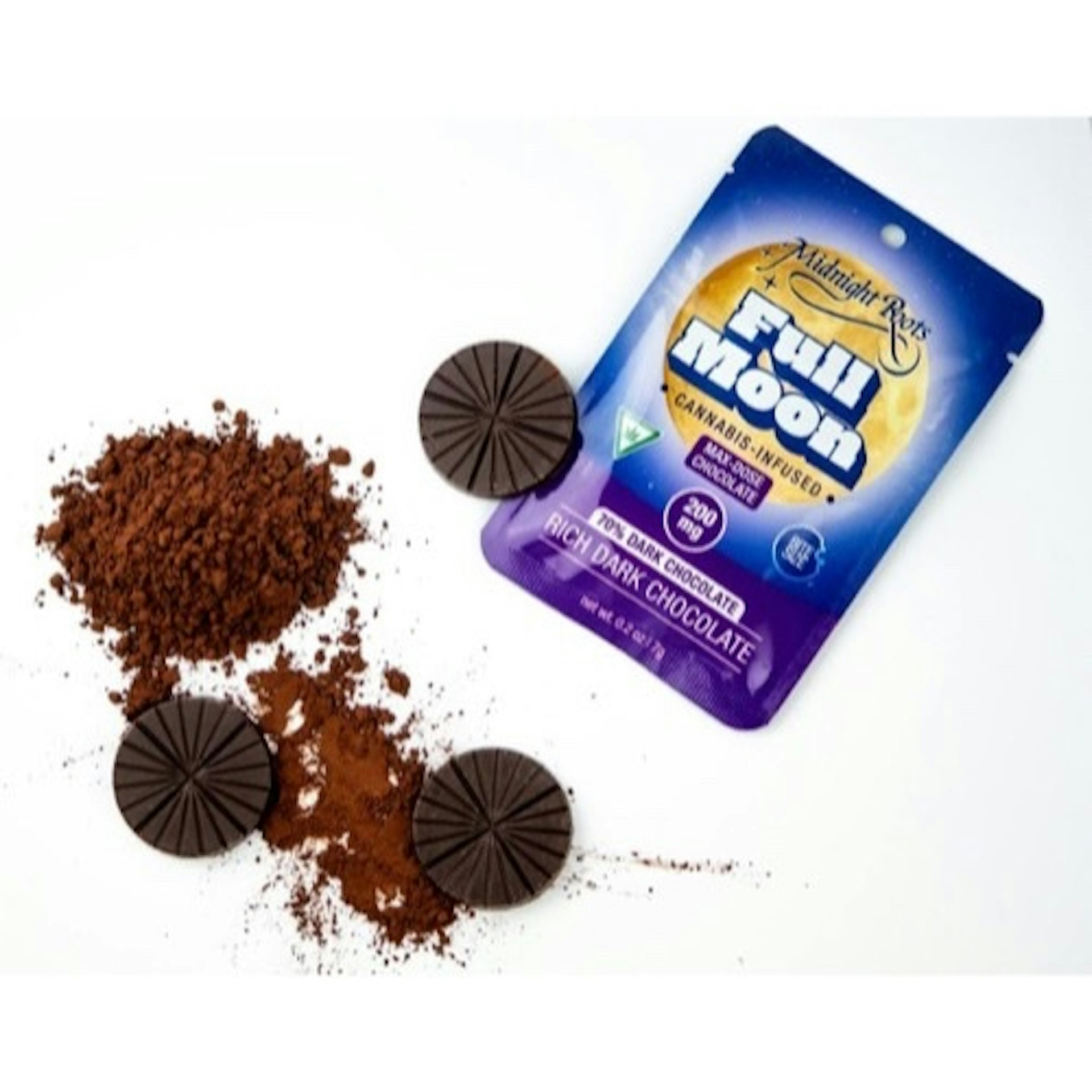 Midnight Roots - Rich Dark Chocolate Full Moon 200mg Chocolate