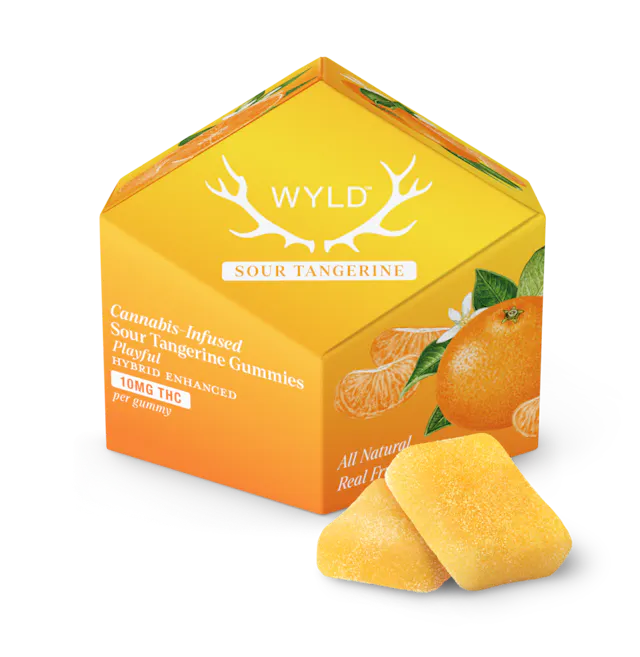 Wyld Gummies Sour Tangerine 10pk/100mg (hybrid, 2.8g)