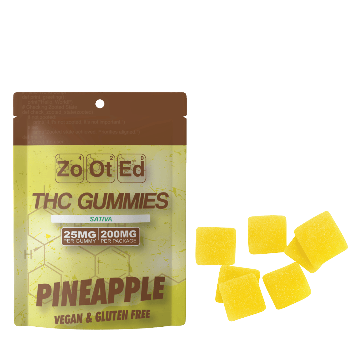 ZOOTED ZOOTED | PINEAPPLE | GUMMIES | 200MG — EDIBLES