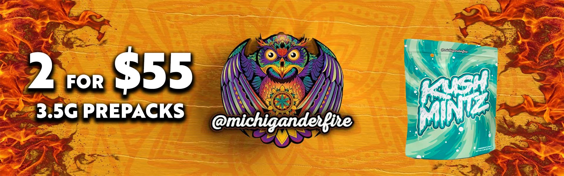 Michigander Fire 3.5g Prepacked 2/$55