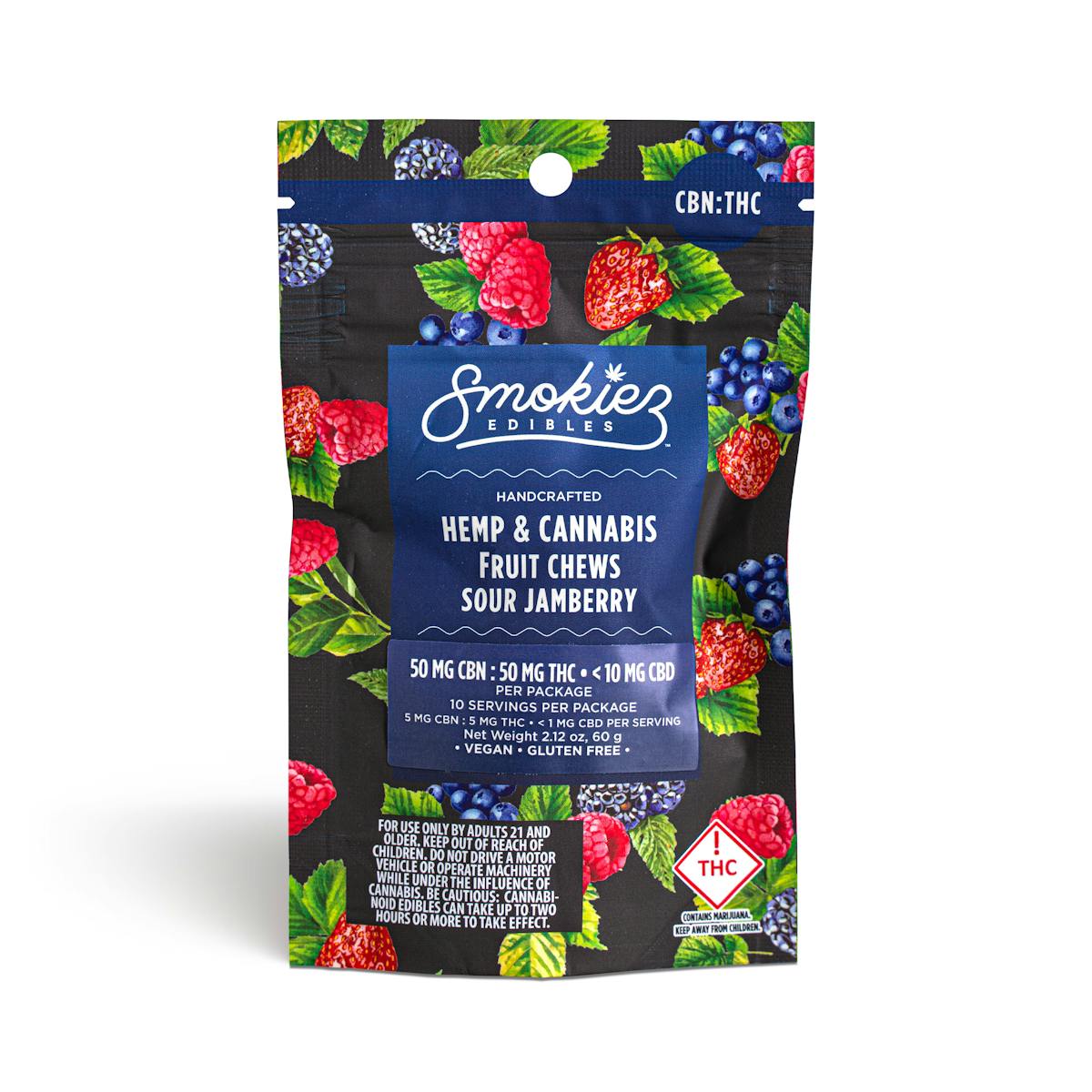 Photo of Sour Jamberry Fruit Chews (Sleep) THC/CBN 1:1 – 100mg