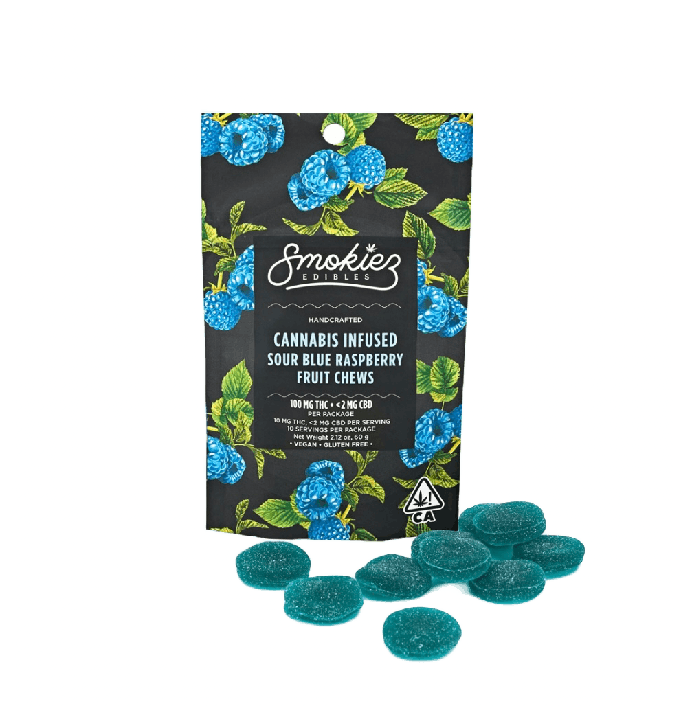 Fruit Chews 10 Pack Sour Blue Raspberry Bud's Goods