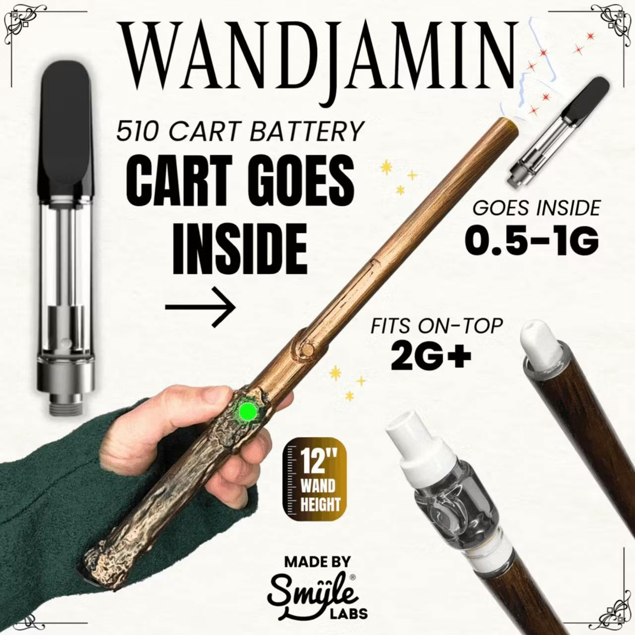 Product Smyle Labs - Wandjamin - 510 Battery - Black