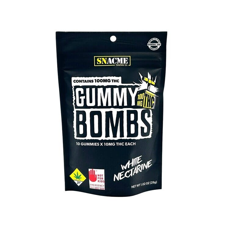 Gummy Bombs: White Nectarine - 10pk 100mg