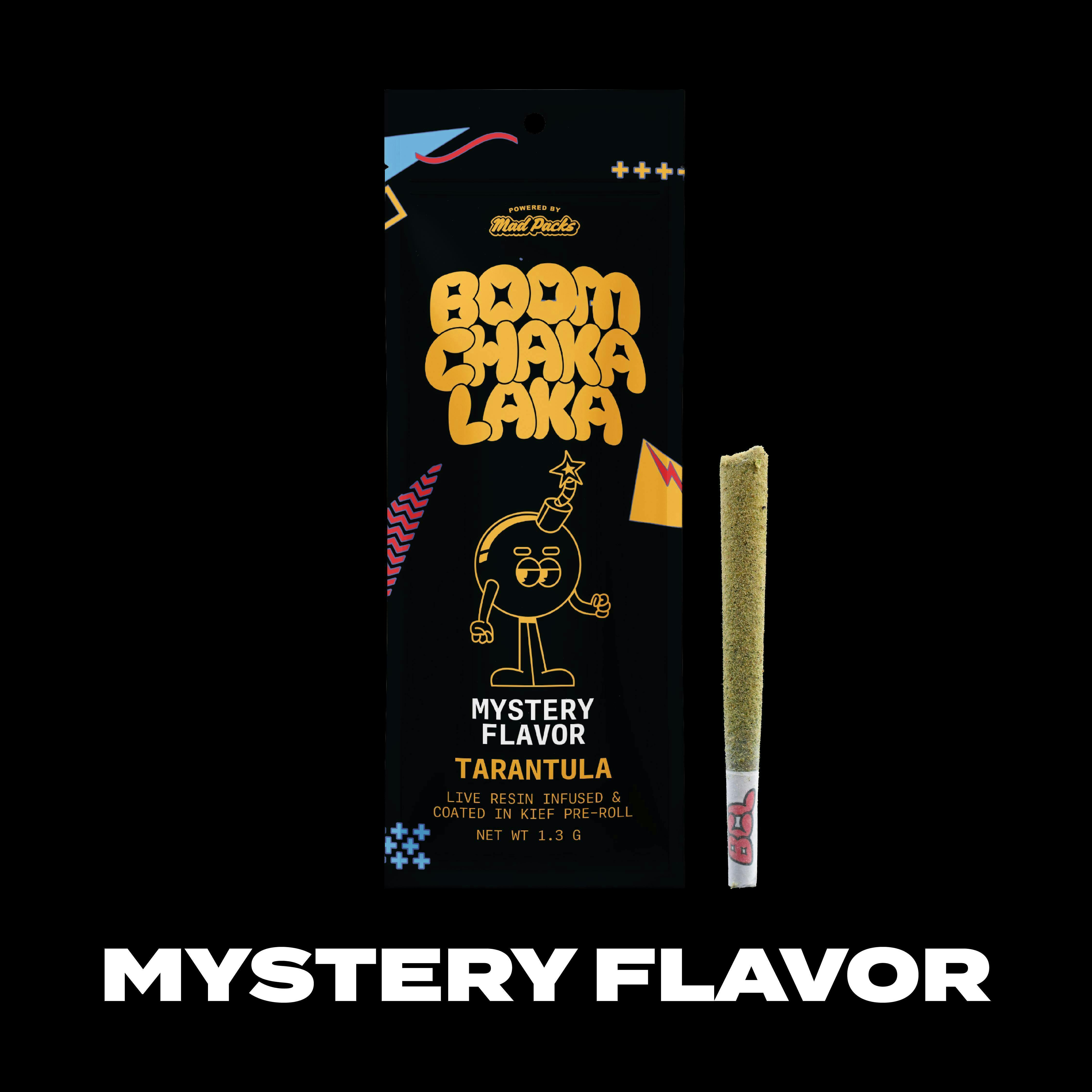 Boom Chaka Laka Mystery Flavor Infused Pre-Roll 1.3g Hybrid by Mad Packs – Pre-Rolls at Gatsby Cannabis