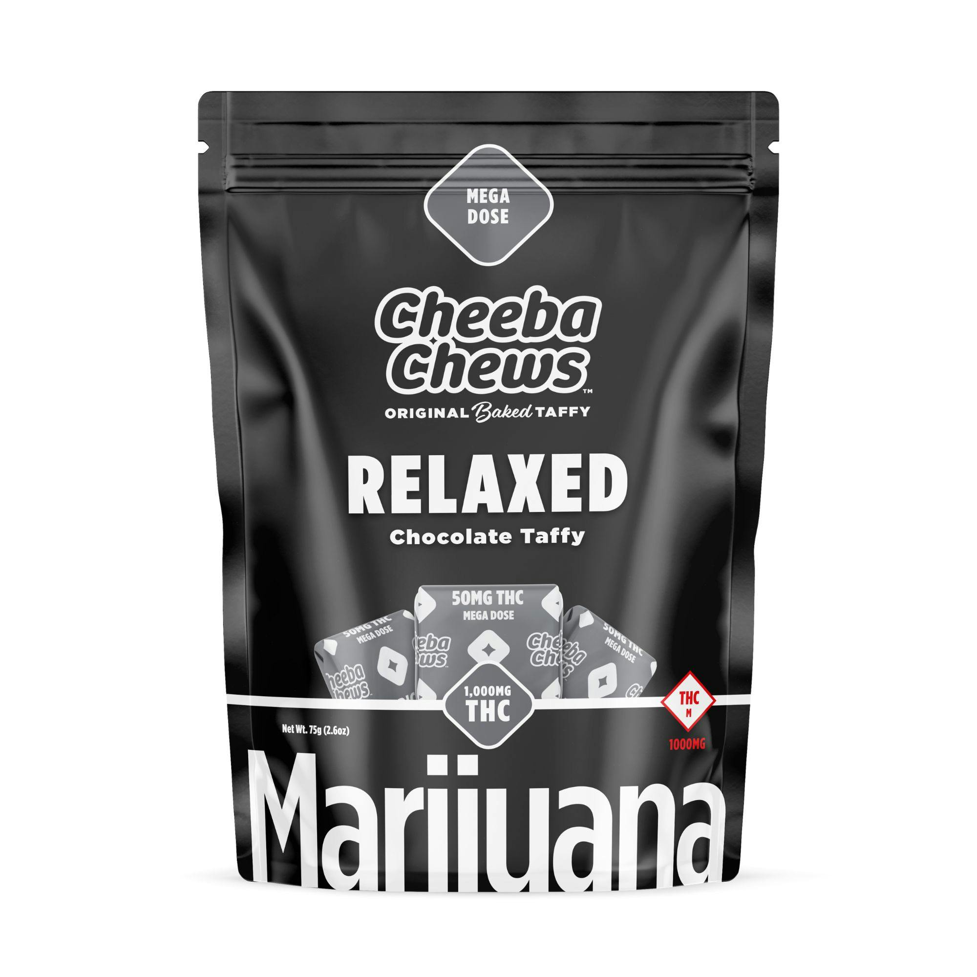 Cheeba Chews: Mega Dose Taffy | Chocolate | 1000mg | 20pk | GDF