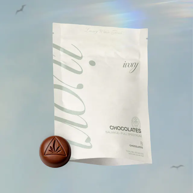 Ivory Full Spectrum Dark Chocolate 10pk/100mg (hybrid, chocolates, 2.8g)