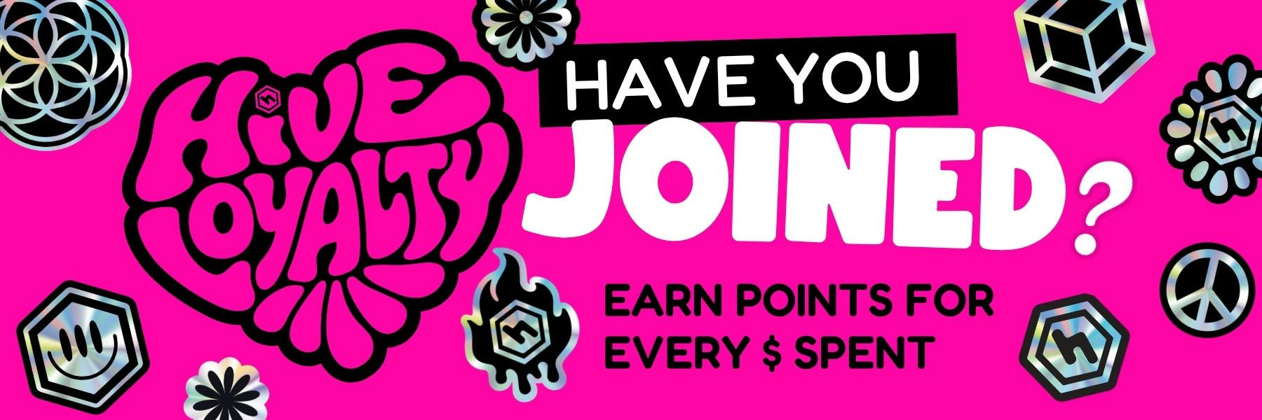 Have you joined? in large bold lettering. Underneath reads Earn Points for every dollar spent.