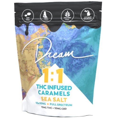Product: DREAM | SEA SALT CARAMEL 1:1 | 10PK | 10MG THC / 10MG CBD