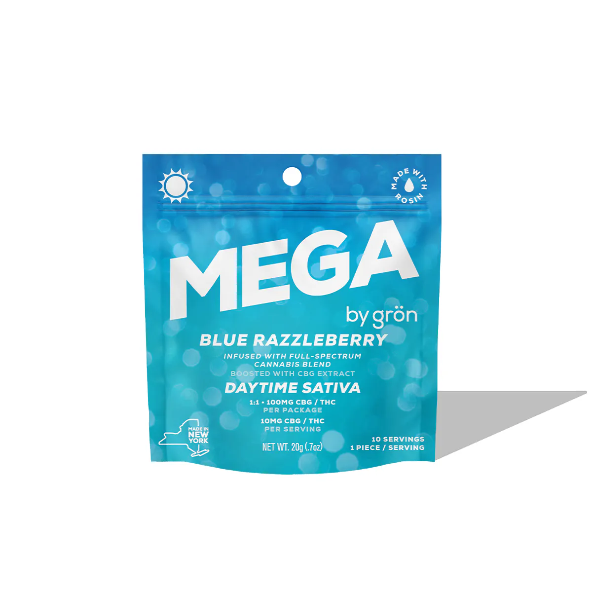 Blue Razzleberry Mega 1:1 CBG:THC - 1pc | Astoria, NY Dispensary