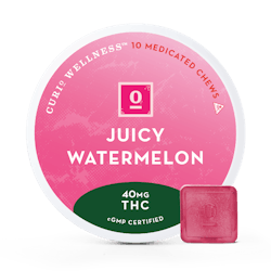 Juicy Watermelon Fruit Chews [10pk] (400mg THC) High Dose