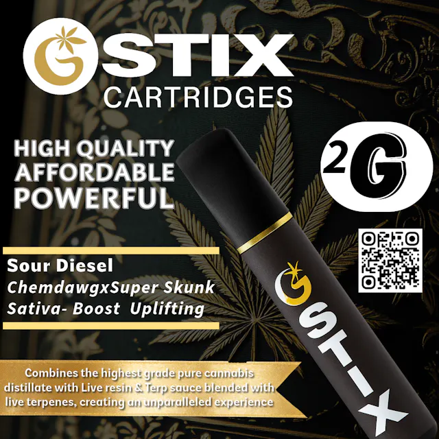 G STIX Disposable Sour Diesel 2g (sativa hybrid, disposables)