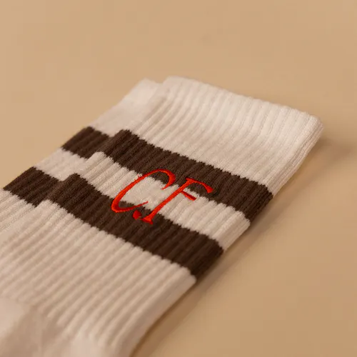 Charlie Fox | Monogram Socks | Cream-1