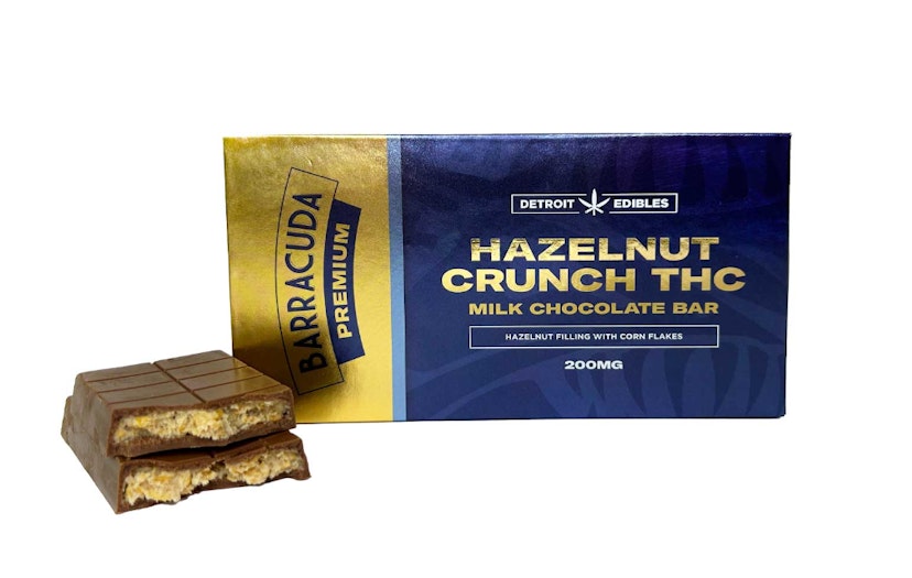 Detroit Edibles | 200mg Premium Barracuda Bar | Hazelnut Crunch