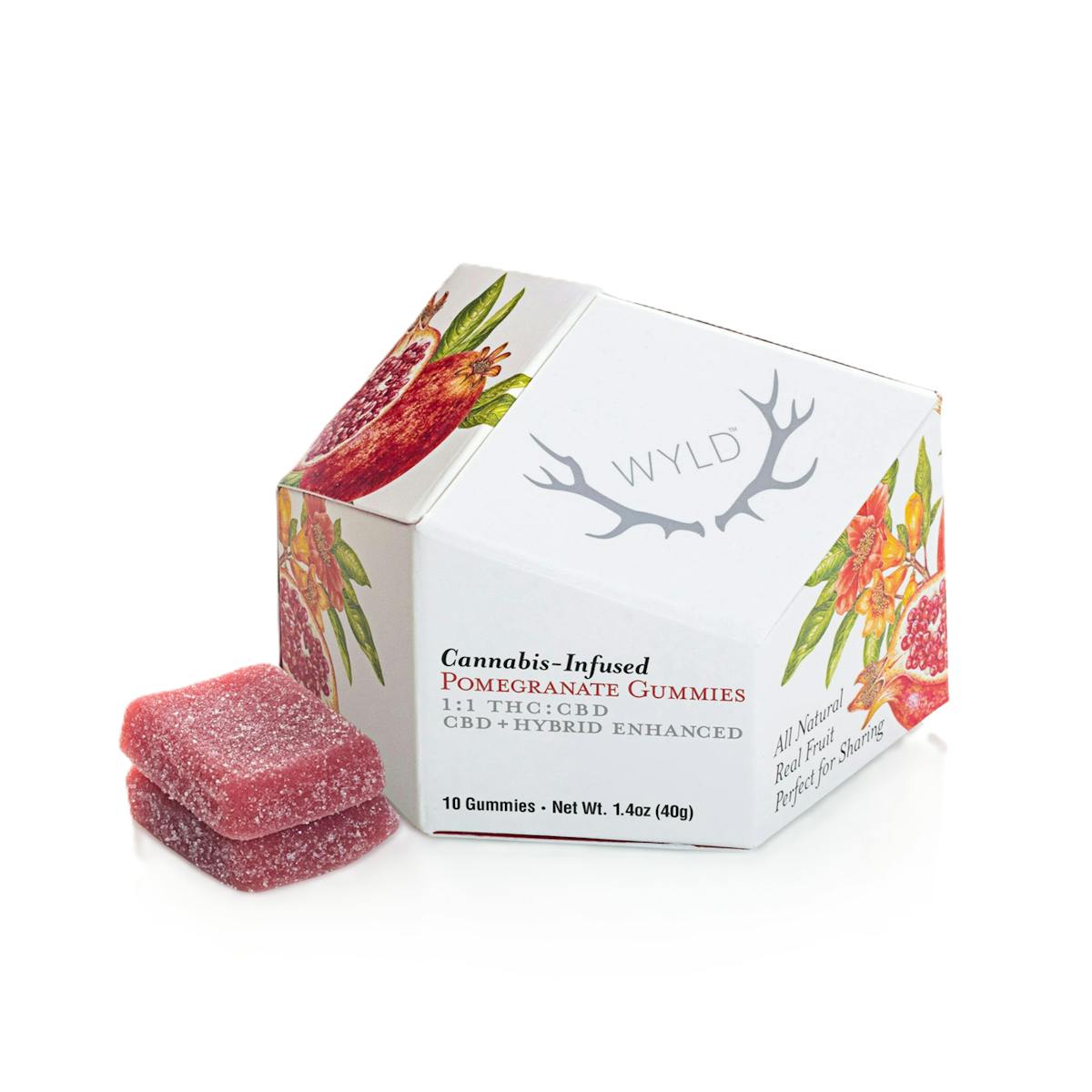 Photo of Wyld | Pomegranate | 1:1 CBD Gummy 10PK