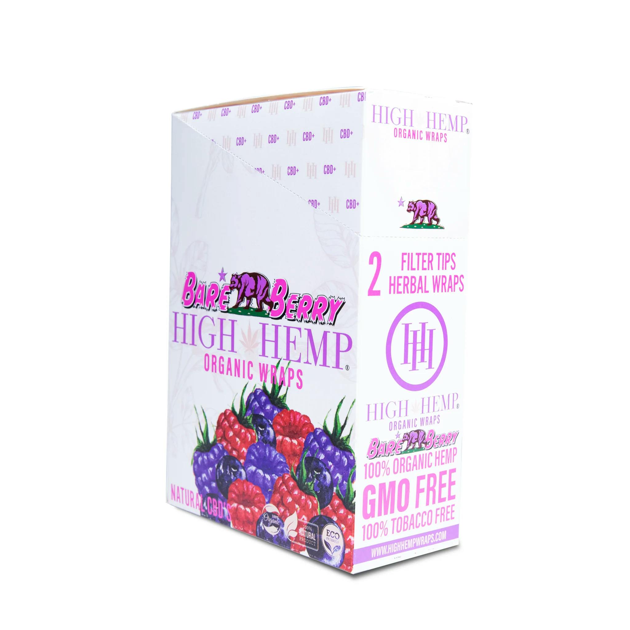 High Hemp | Organic Wraps | Bare Berry | 2PK