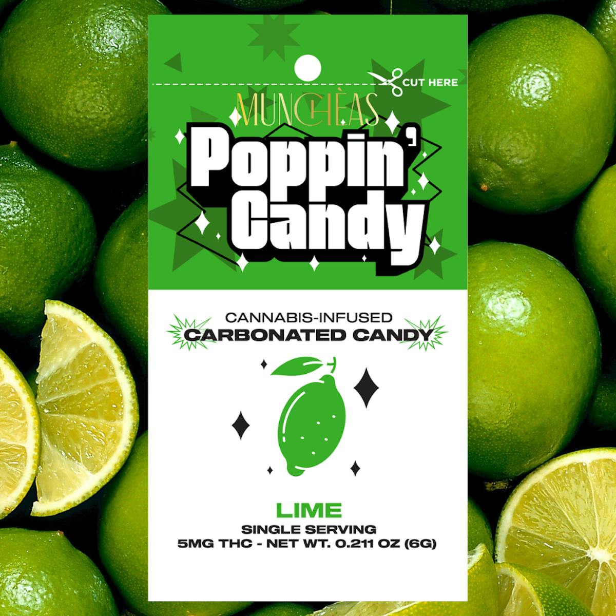 Image of Green Gold Munchèas | Lime Popping Candy | 5mg