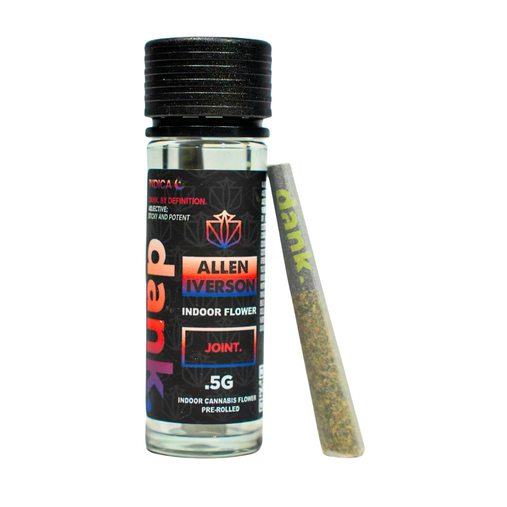 Dank - Allen Iverson Preroll - .5gDank By Definition.HybridTHC: 28.34%TERPS: 0.78%4th of July Weekend! Spend $550 get $105 Off+6