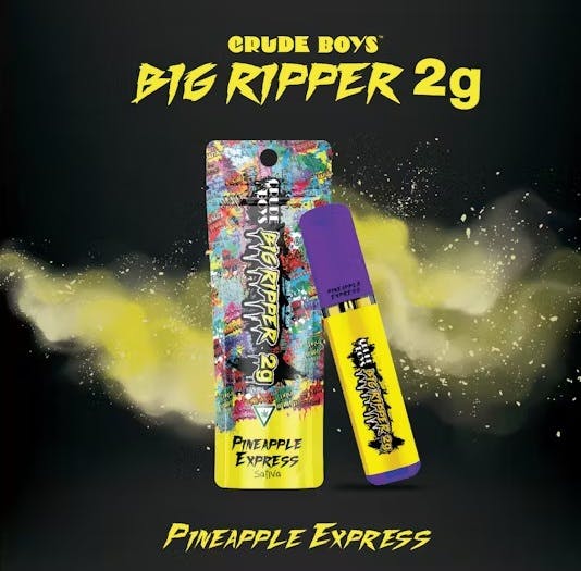 Product: Crude Boys | Pineapple Express Big Ripper All-in-one Distillate Cartridge | 2g