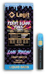 Product: Legit Labs | Live Resin Disposable - 1g - First Class Funk