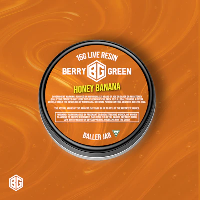 Berry Green - 15g Live Resin Baller Jar - Honey Banana