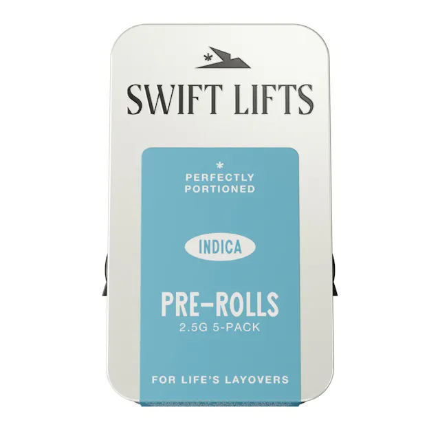 Swift Lifts Pre-Roll Pack Black Amber 5pk/2.5g (indica hybrid, packs)