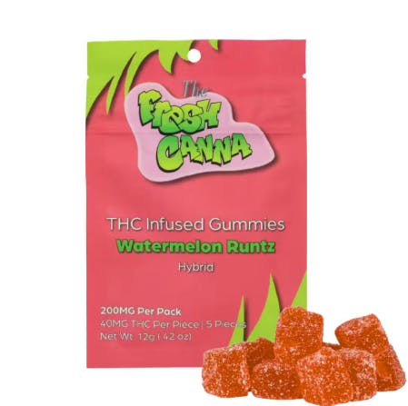 FRESH CANNA | WATERMELON RUNTZ - LIVE RESIN GUMMIES | 200MG | INDICA