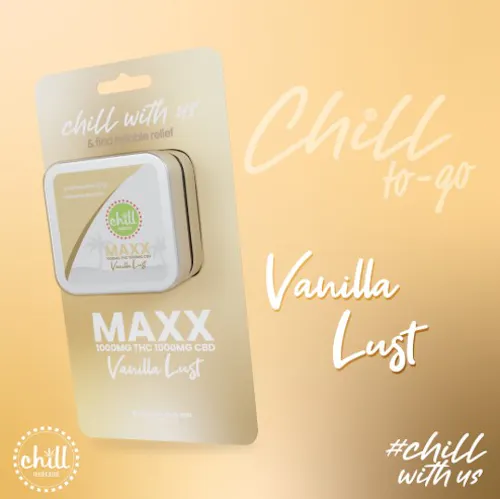 Chill Medicated Vanilla Lust MAXX 1:1 THC/CBD 75mg Body Rub Rec-active