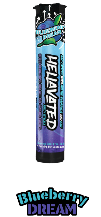 Shop Hellavated Blueberry Dream Juicy Stickz Infused Preroll
