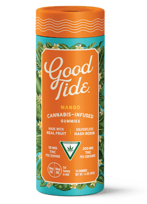Product: Good Tide | Mango Hash Rosin Gummies | 200mg