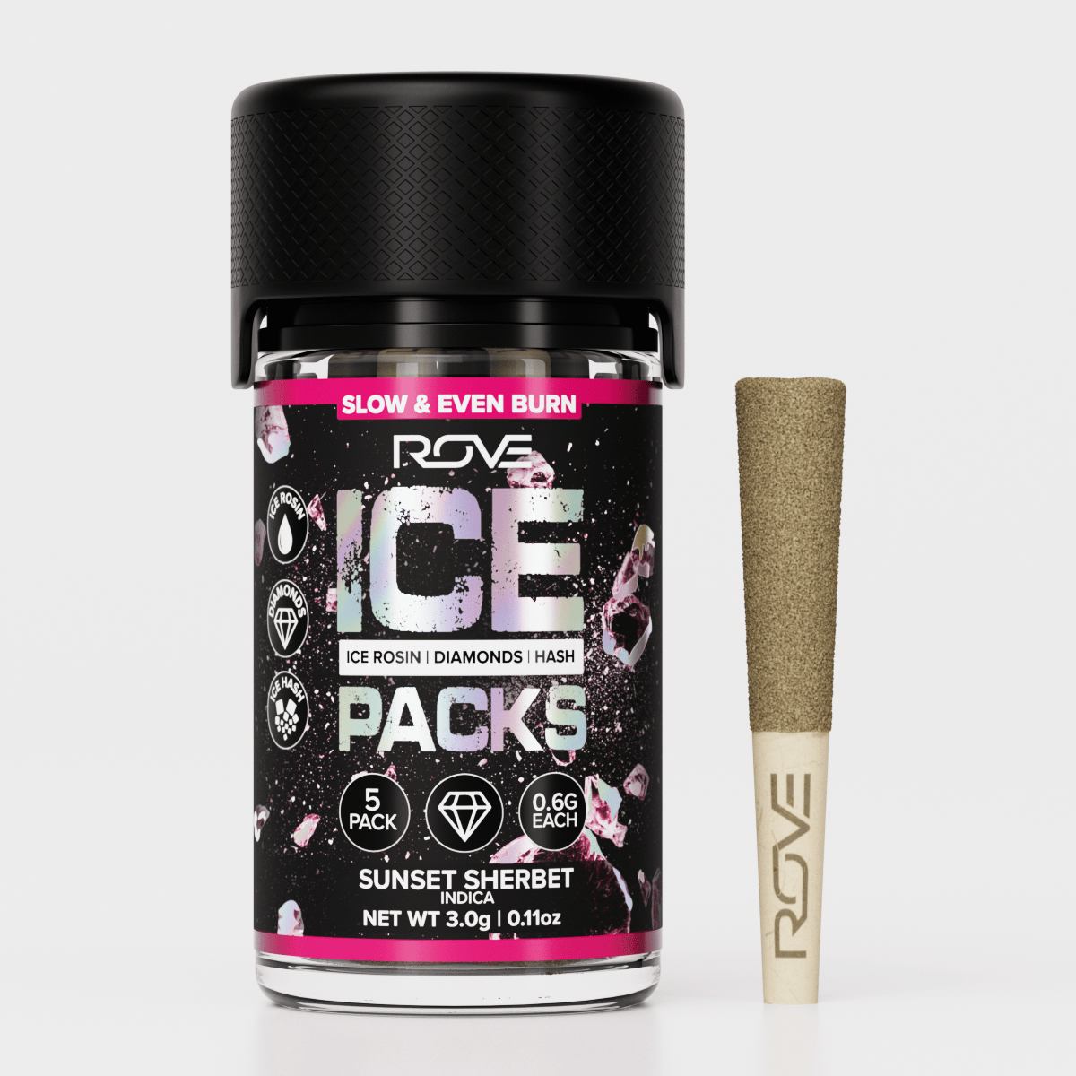 Sunset Sherbet | Infused Ice Packs (Rosin, Hash, and Diamonds) | 5x 0.6g