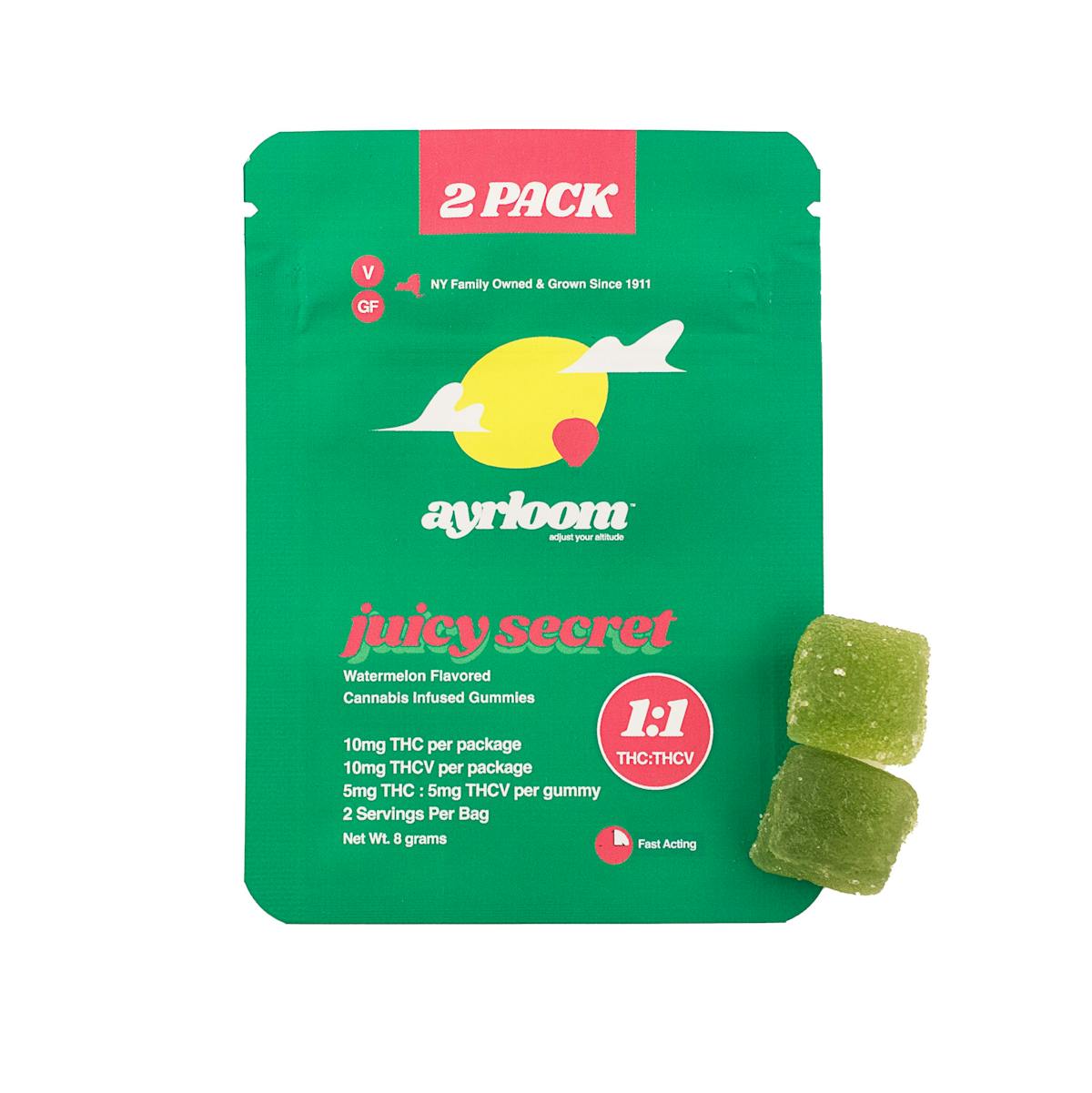 Image of Juicy Secret | 10mg 1:1 Gummies (5mg/2ct)