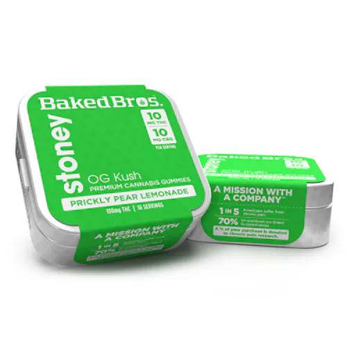 Prickly Pear Lemonade Stoney Gummies | 100mg | 1:1 THC:CBG-2