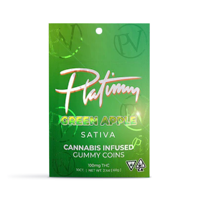 Green Apple Sativa Gummy Coins 10-pack