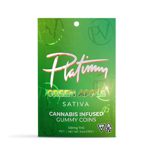 Green Apple Sativa Gummy Coins 10-pack