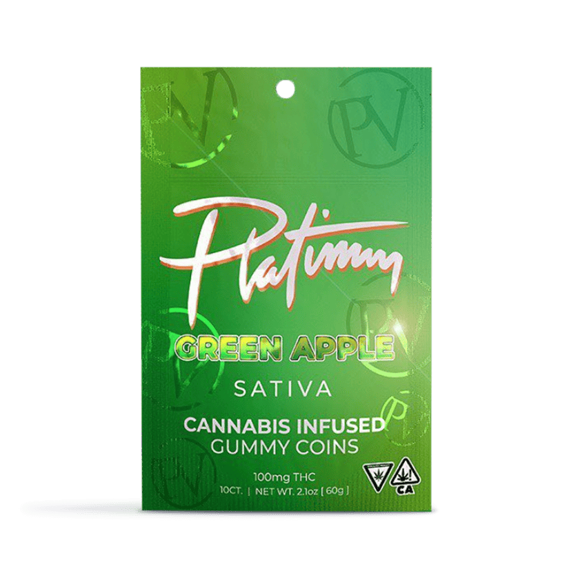 Green Apple Sativa Gummy Coins 10-pack