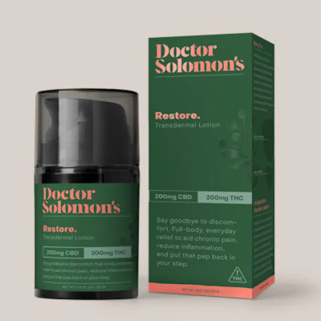Doctor Solomon's Dr. Solomon's Lotion Restore 400mg 1:1 CBD:THC (hybrid, lotions, 11.2g)