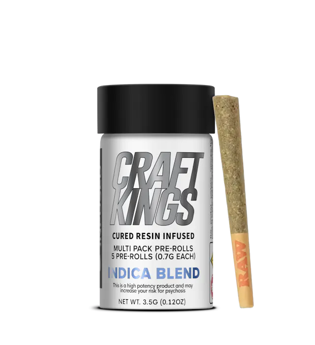 Craft Kings Infused Pre-Roll Pack Indica Blend 5pk/3.5g (infused pre roll packs)