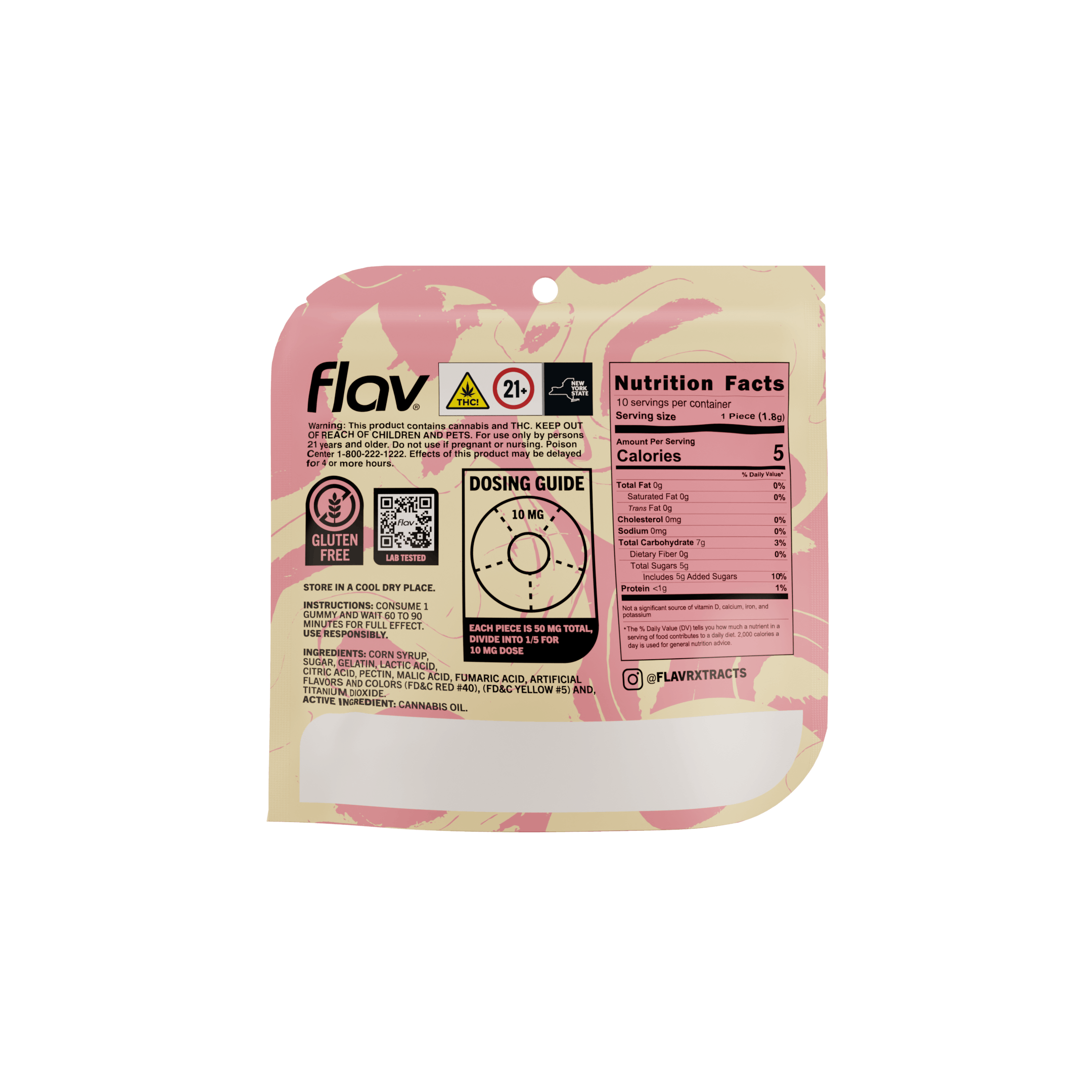 Photo of Flav Peach | Rings | 100mg | Gummy | 10Pk