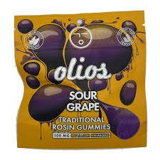 OLIO | Live Rosin Gummies |  Sour Grape | 100 MG (10MG/PC