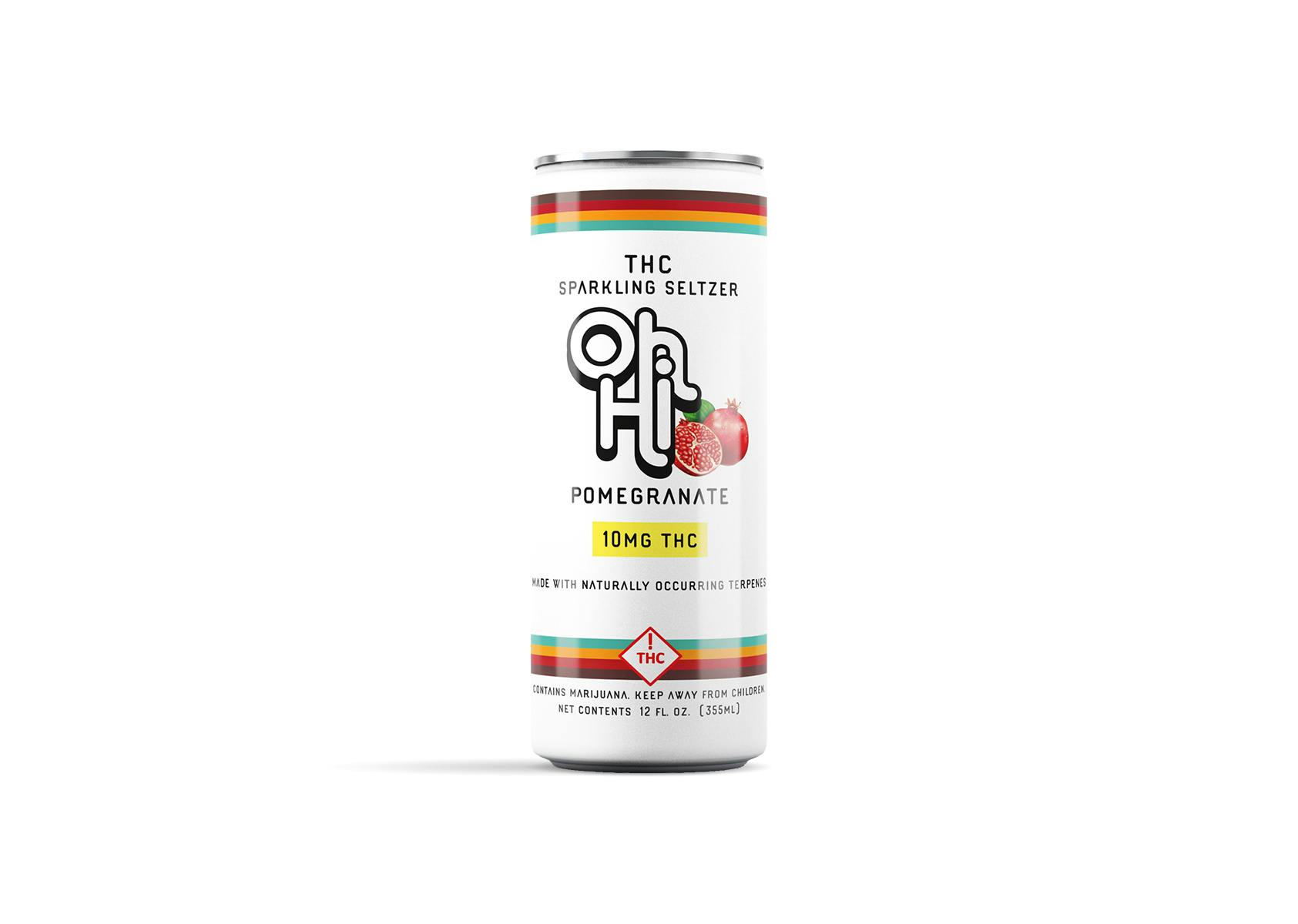 THC Sparkling Seltzer Pomegranate 10mg The Green Joint