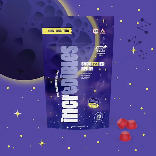 2:1:1 Snoozzzierberry + CBN + CBG | Gummies | 20 pack | 100mg THC / 50mg CBN / 50mg CBG-active